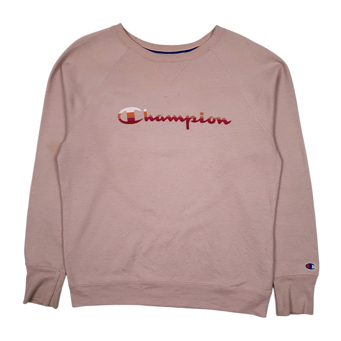 Womens Pink Champion  Crewneck Jumper