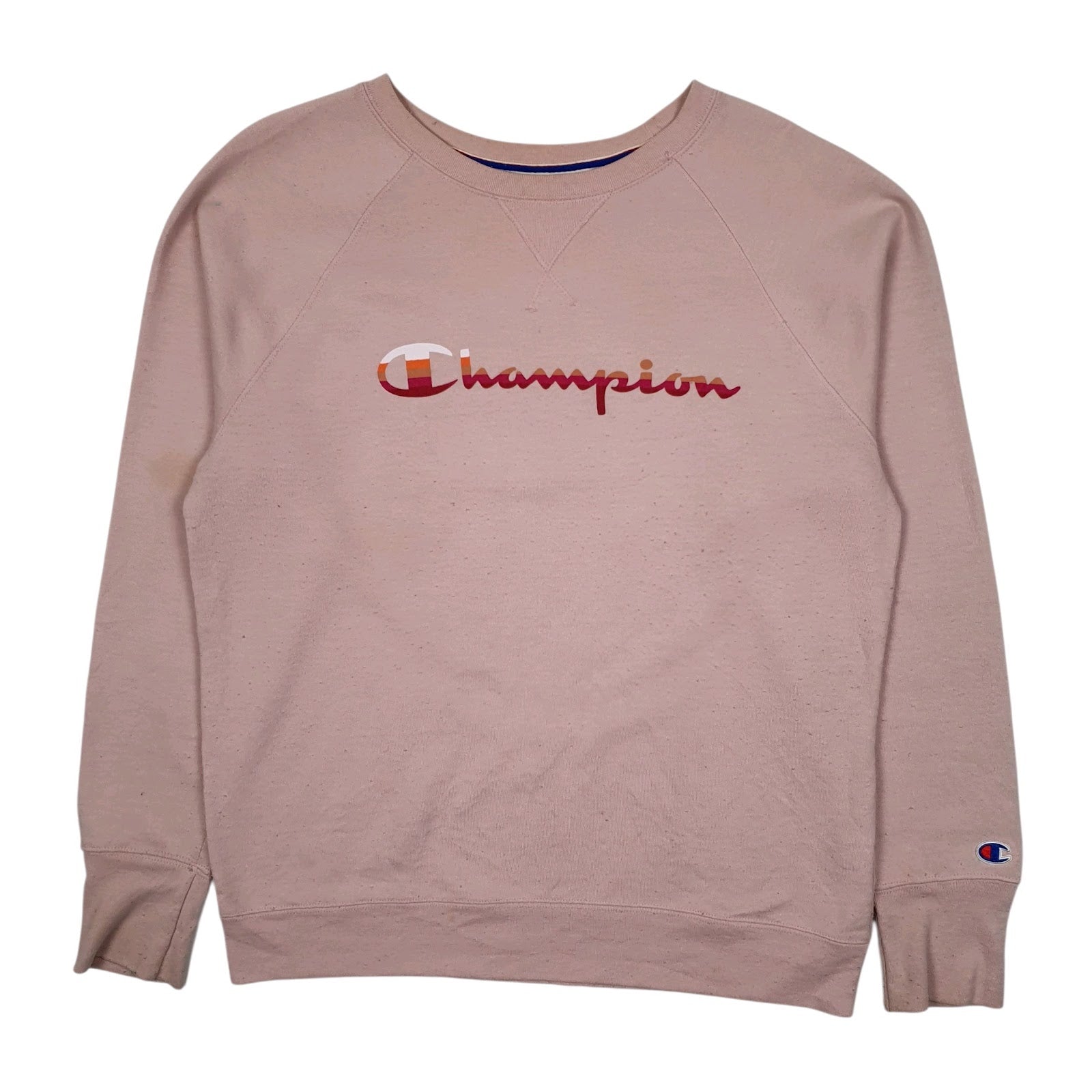 Womens Pink Champion  Crewneck Jumper