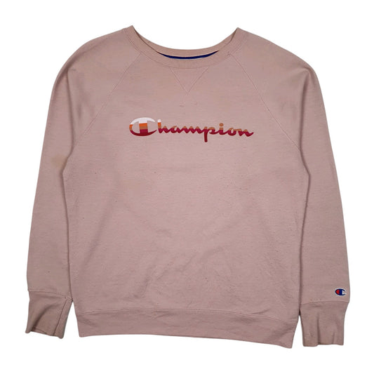 Womens Pink Champion  Crewneck Jumper