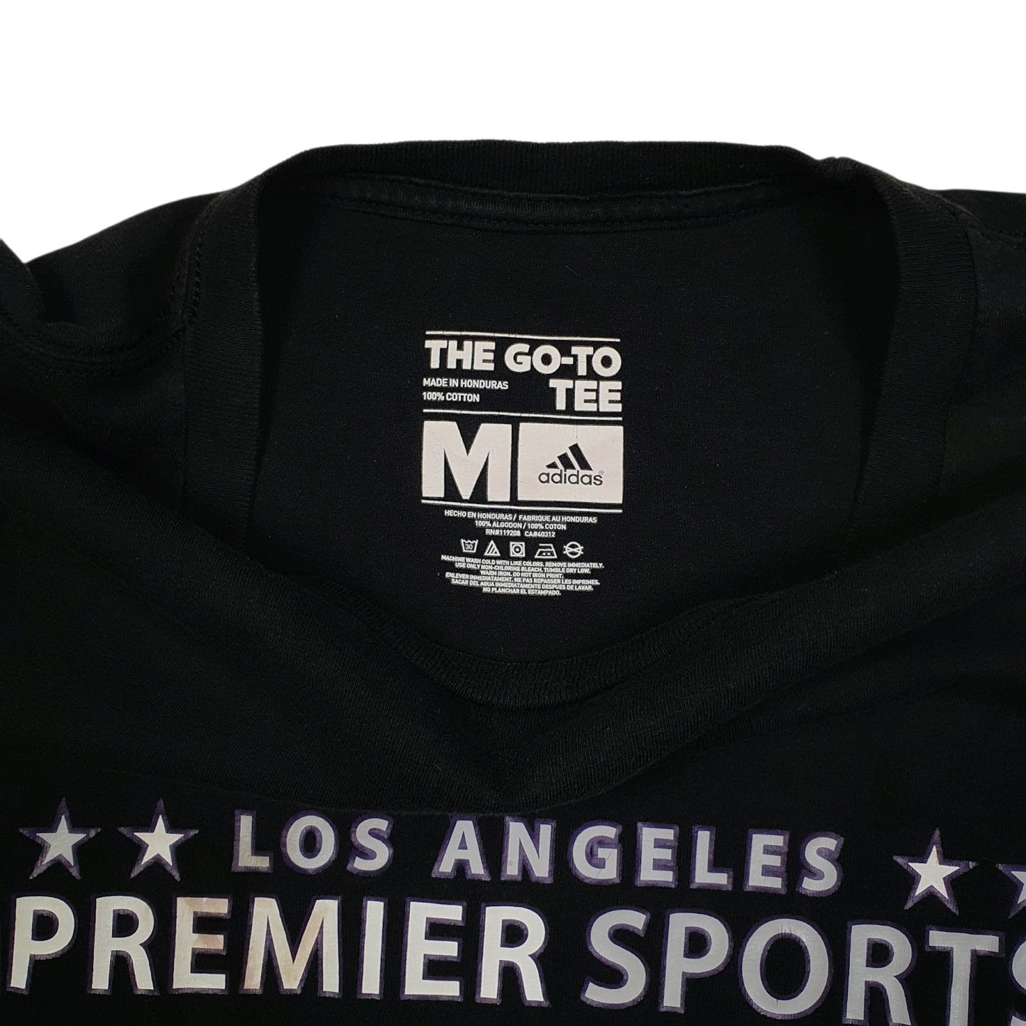 Mens Black Adidas Los Angeles Premier Sports  T Shirt