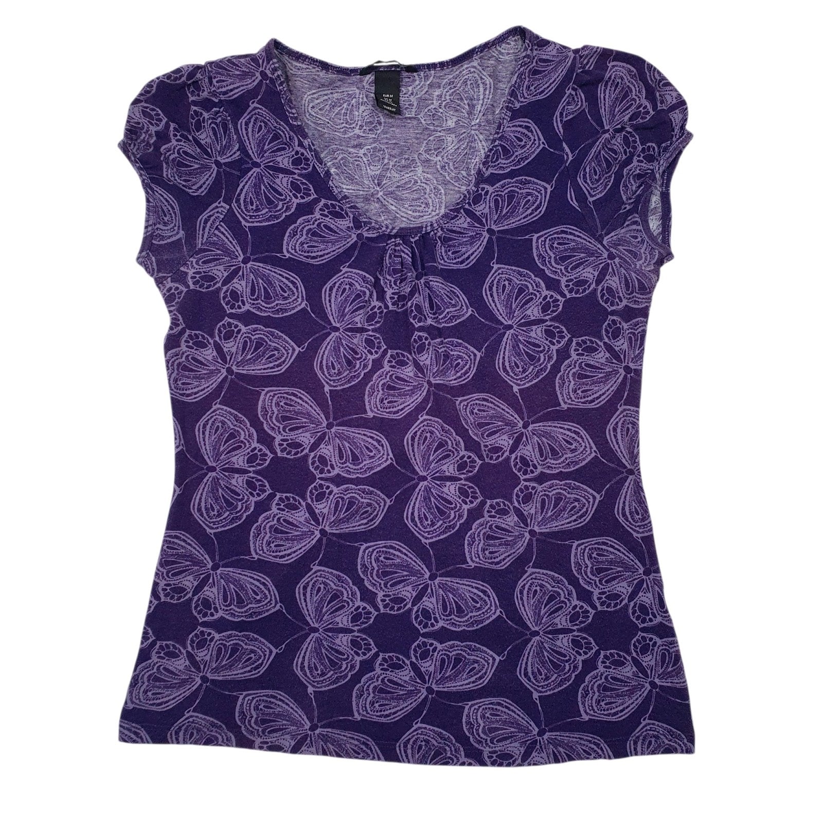 Womens Purple H&M  Short Sleeve T Shirt