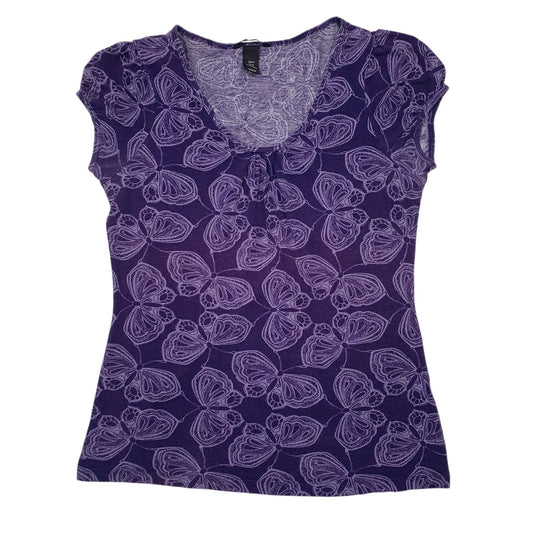 Womens Purple H&M  Short Sleeve T Shirt