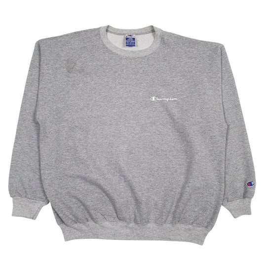 Mens Grey Champion Vintage 90s Crewneck Jumper
