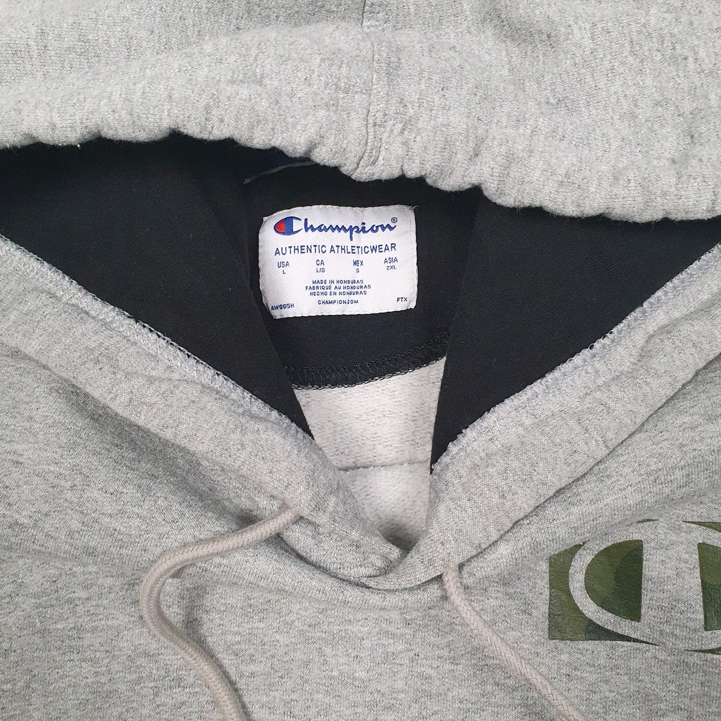 Mens Grey Champion  Hoodie Jumper