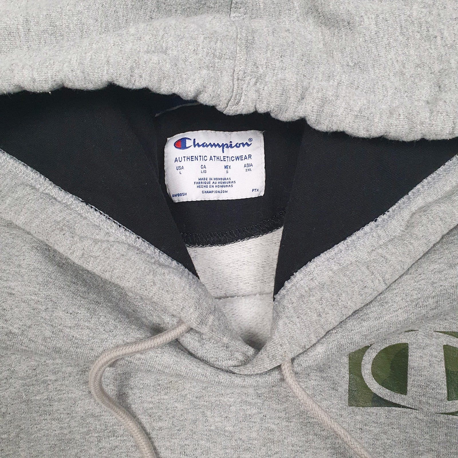 Mens Grey Champion  Hoodie Jumper