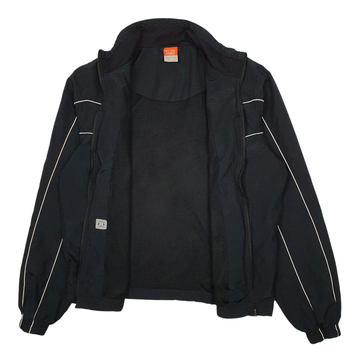 Mens Black Nike Vintage 00s Tracksuit Top Full Zip Coat