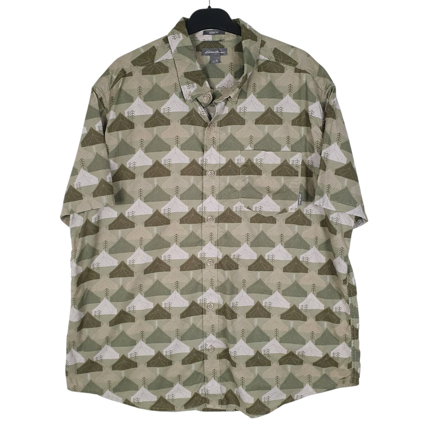 Mens Green Eddie Bauer  Short Sleeve Shirt