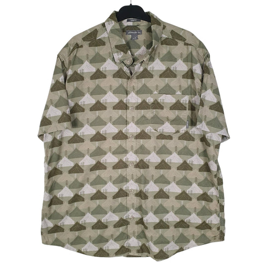 Mens Green Eddie Bauer  Short Sleeve Shirt