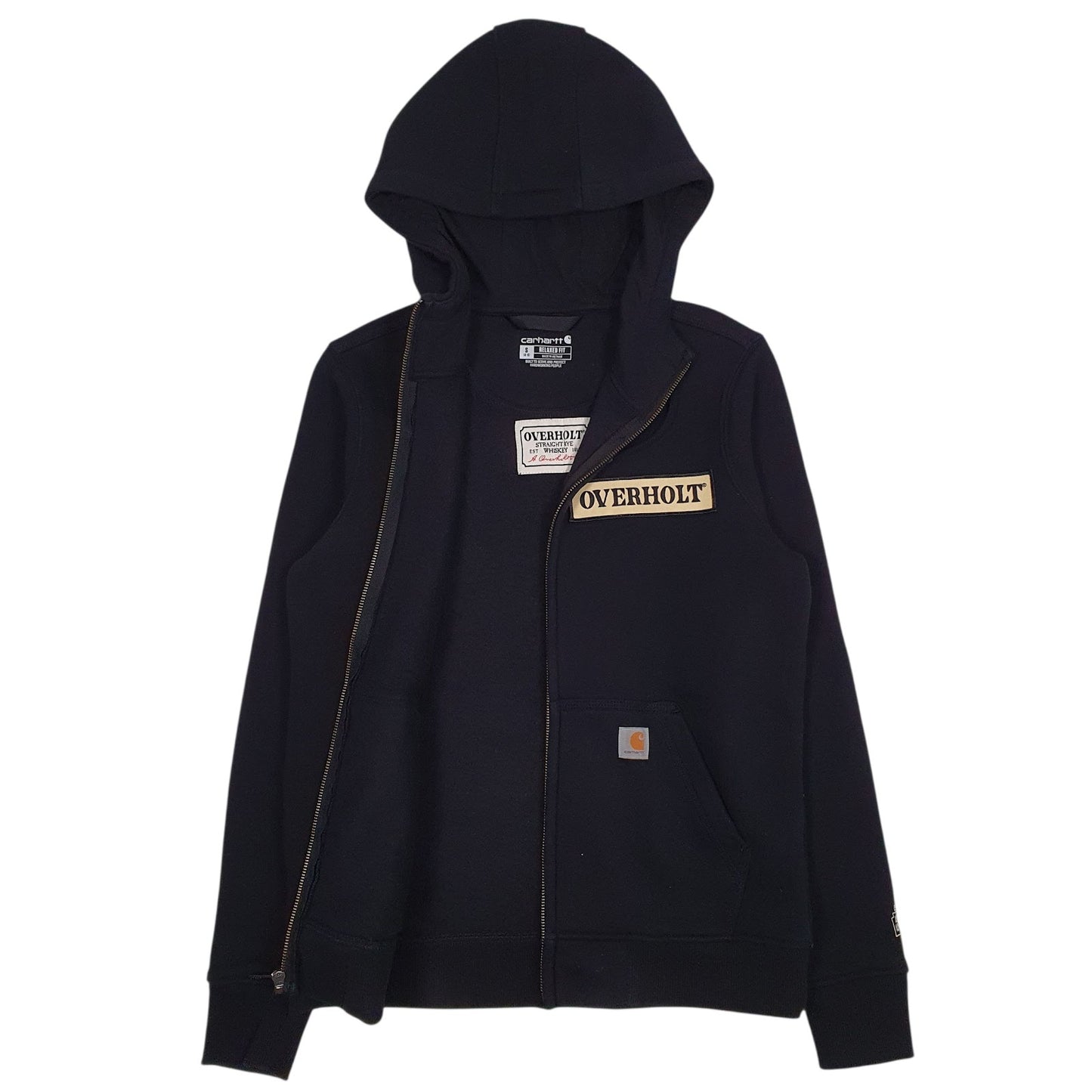 Womens Black Carhartt Overholt Whiskey Full Zip Jumper