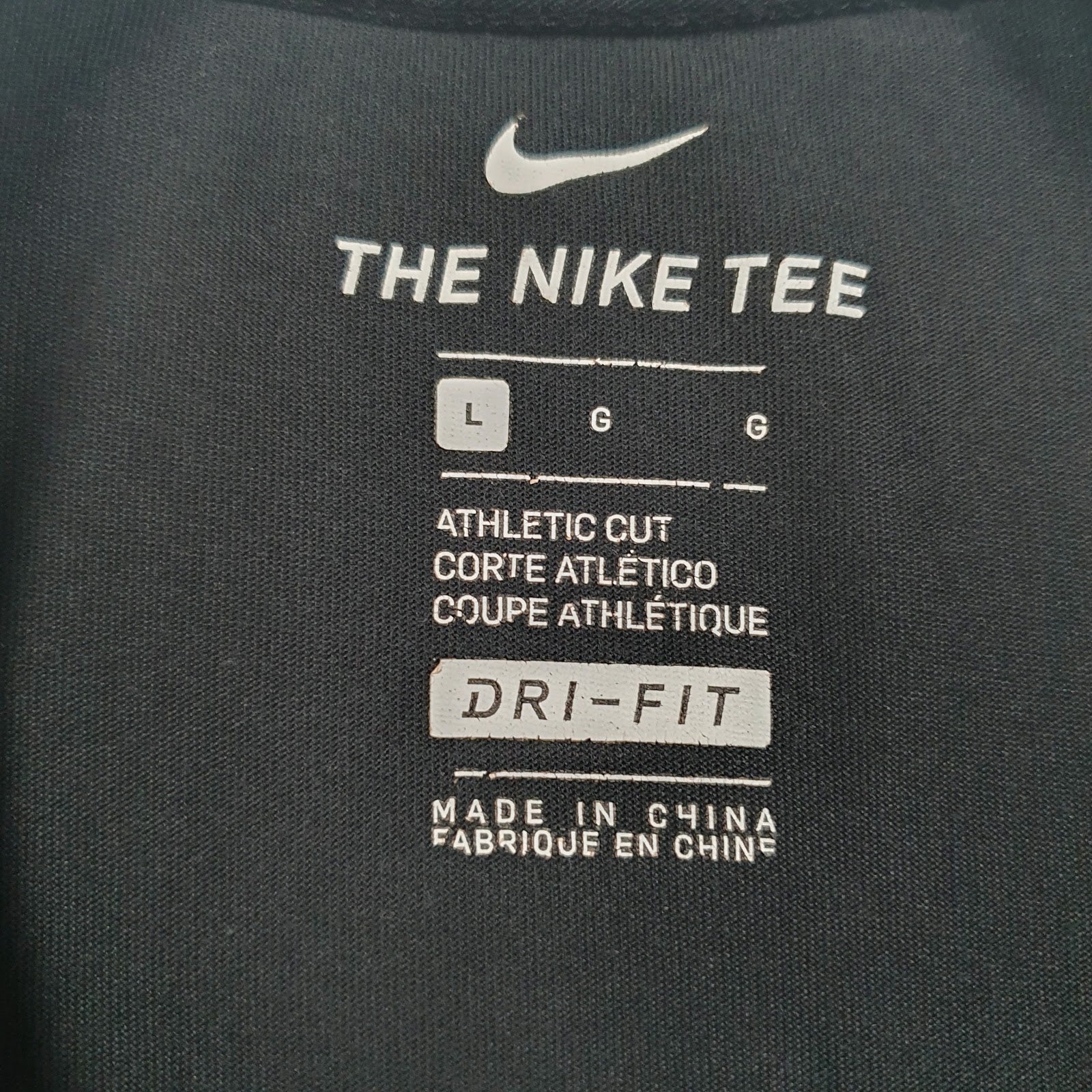 Mens Black Nike Dri-Fit  T Shirt