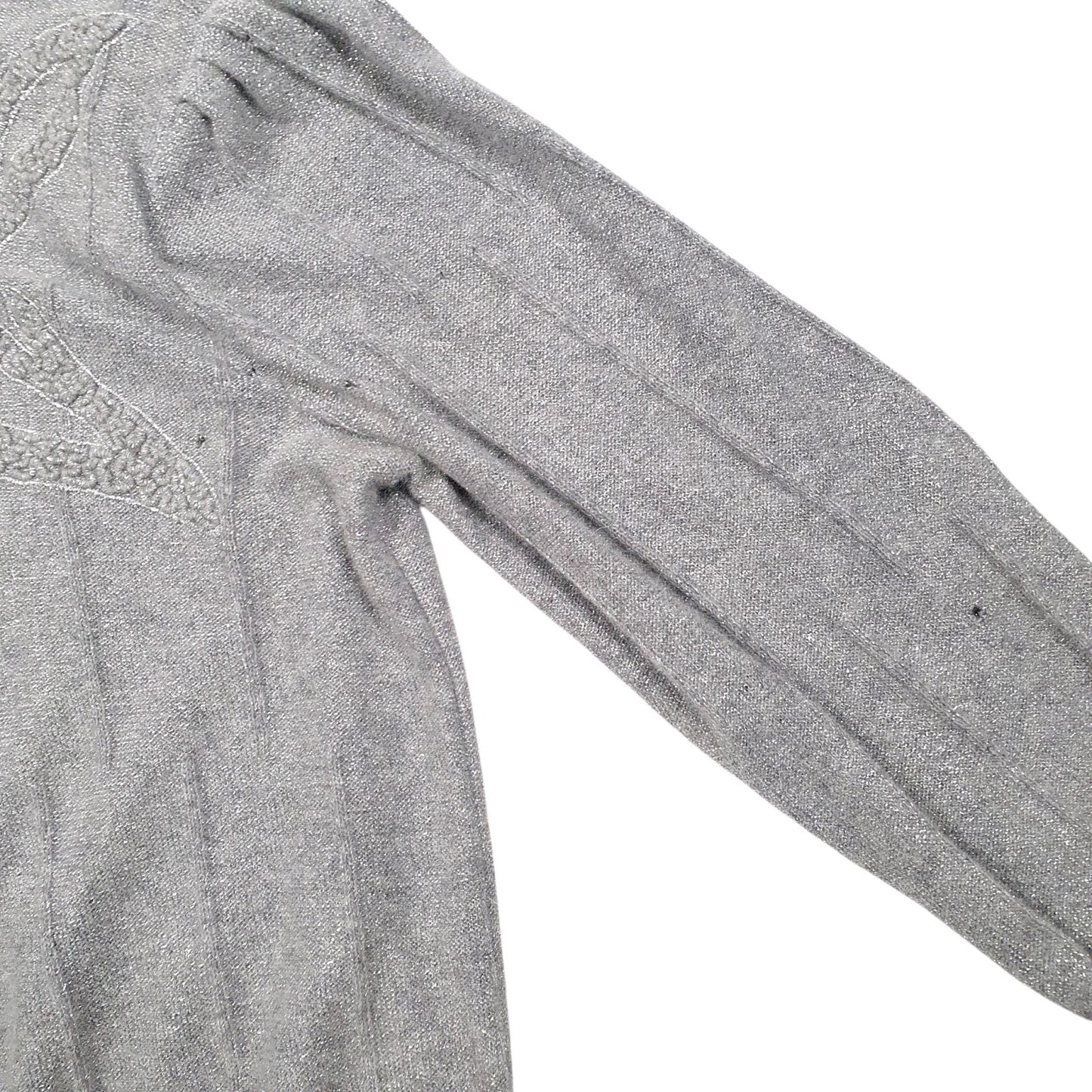 Womens Grey Symions Creation Vintage Glitter Shoulder Pads Crewneck Jumper