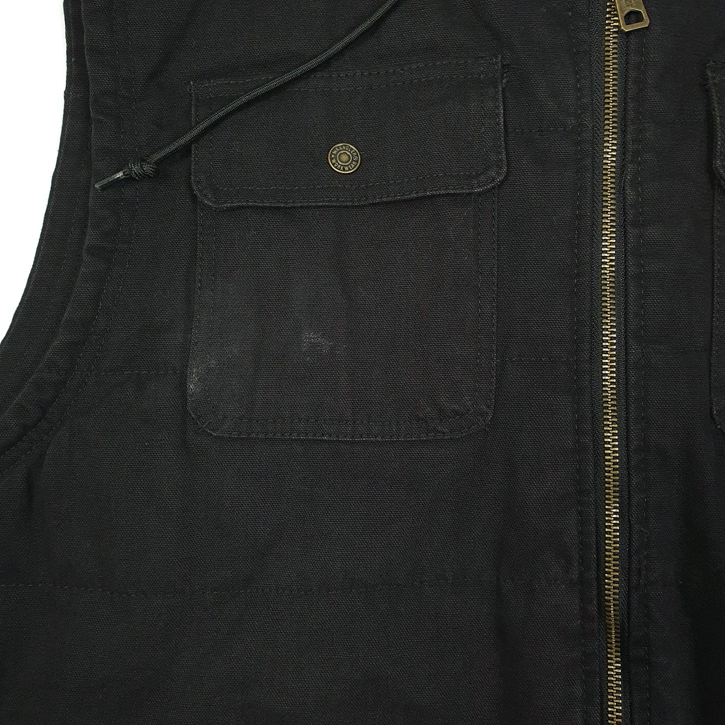 Mens Black Wrangler Vest Bodywarmer Hoodie Workwear  Coat