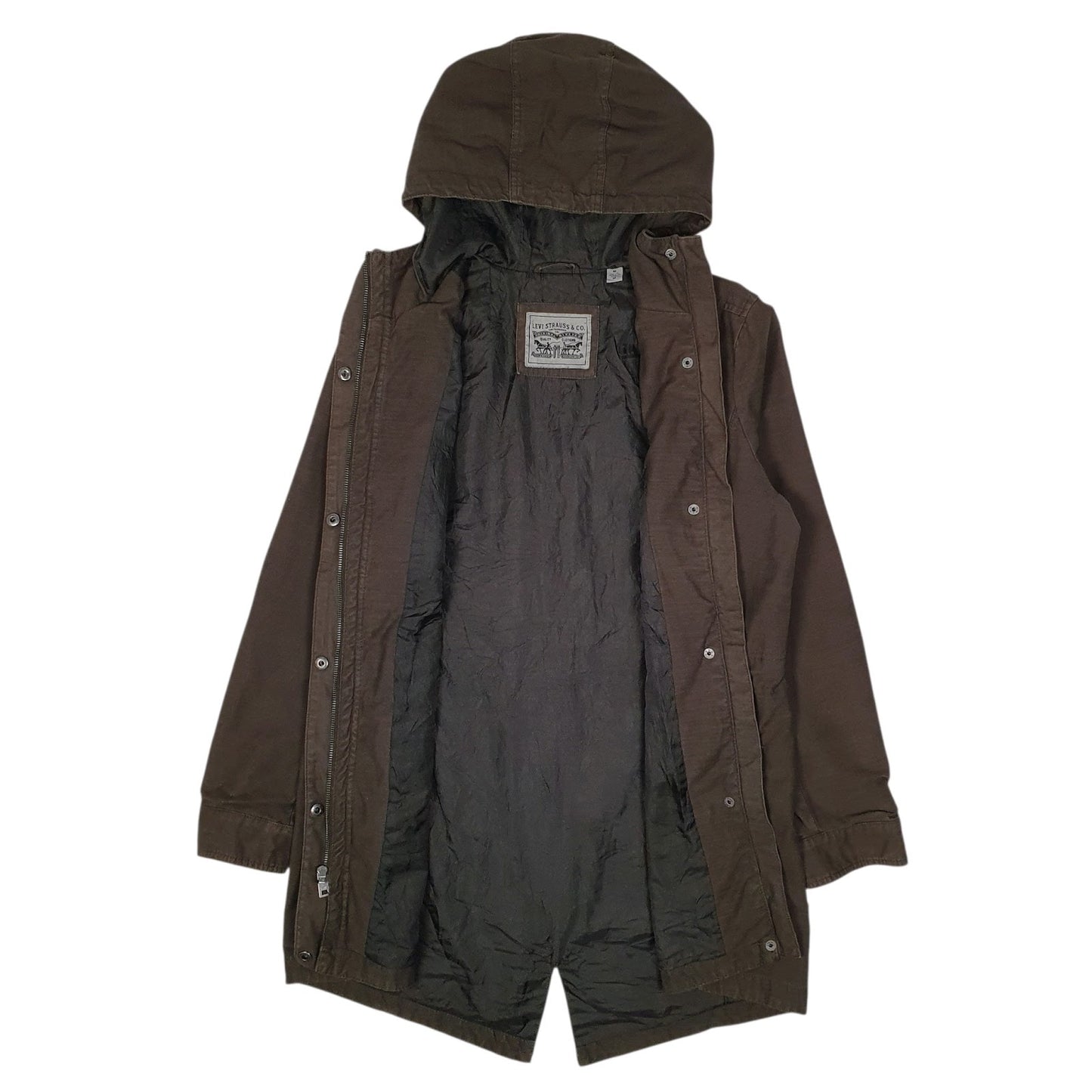 Mens Green Levis Lightweight Fishtail  Coat