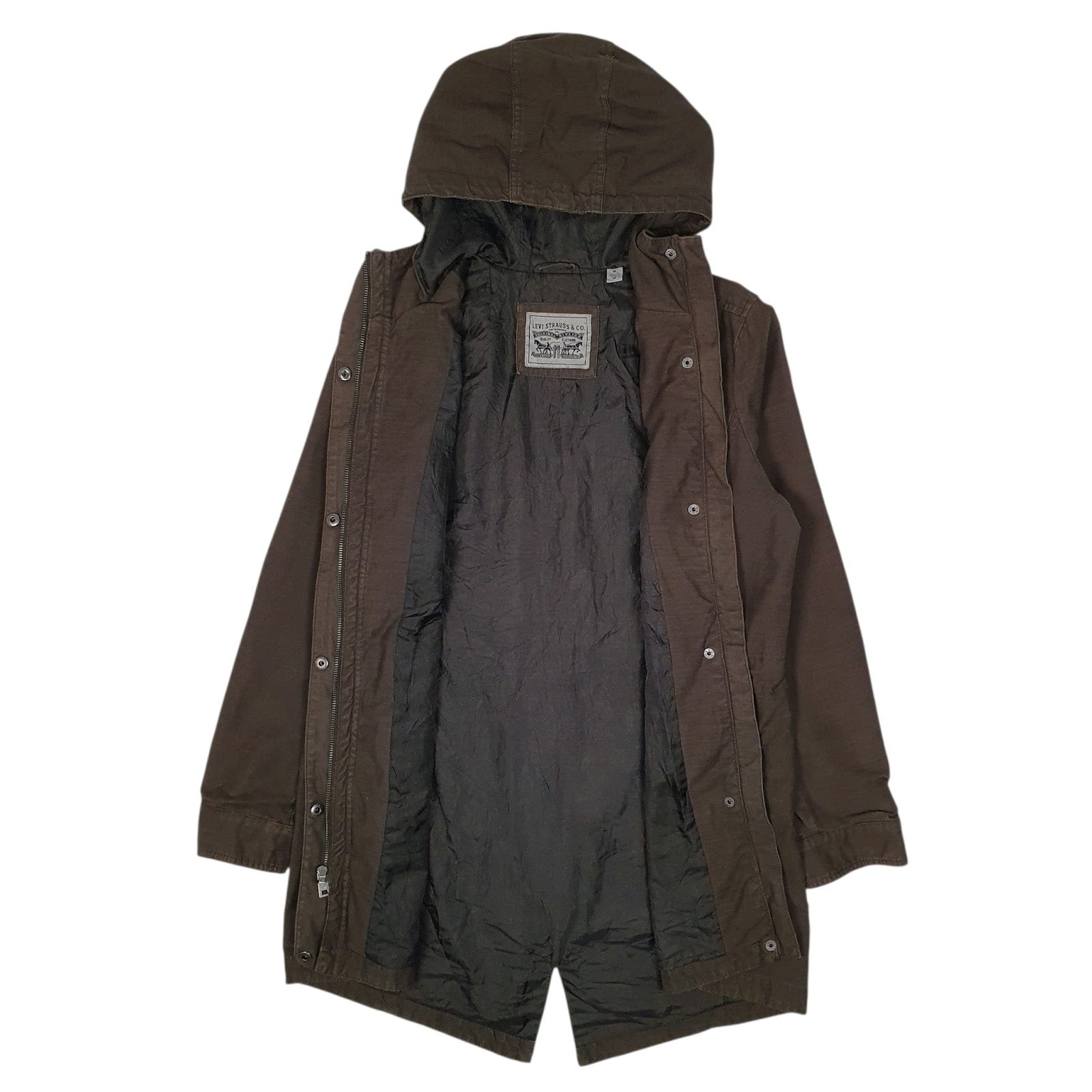 Mens Green Levis Lightweight Fishtail  Coat