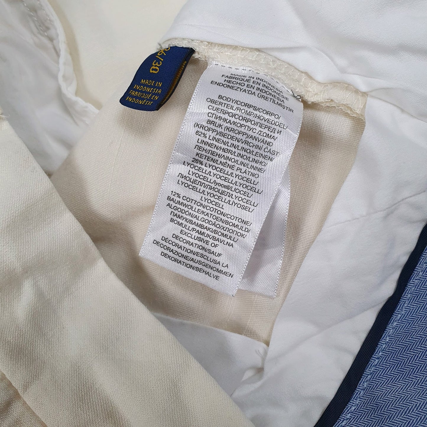 Mens Cream Polo Ralph Lauren   Trousers