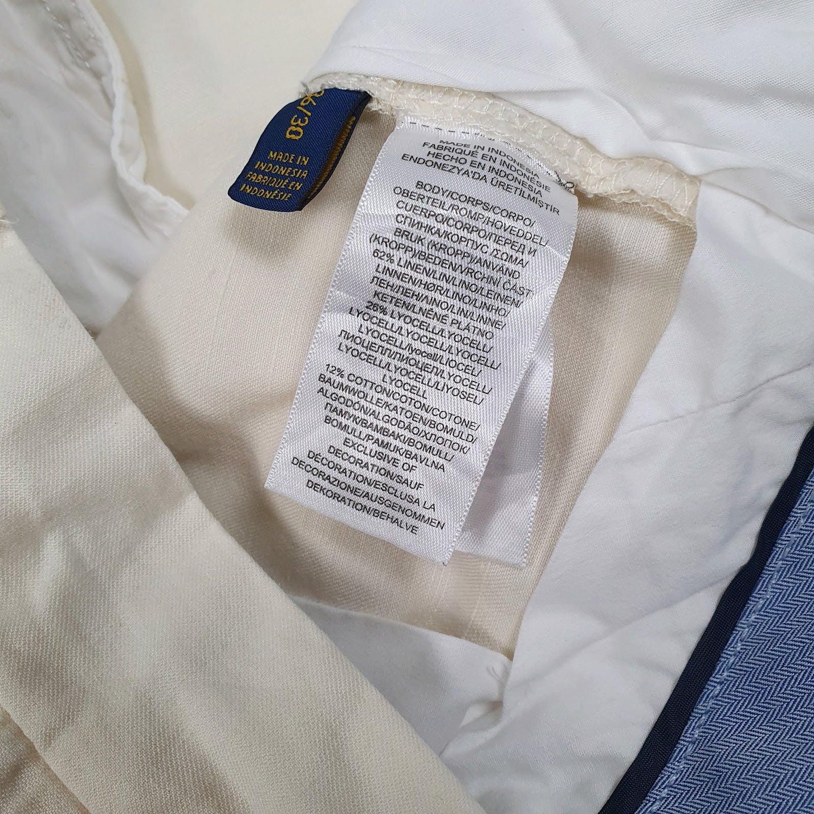 Mens Cream Polo Ralph Lauren   Trousers
