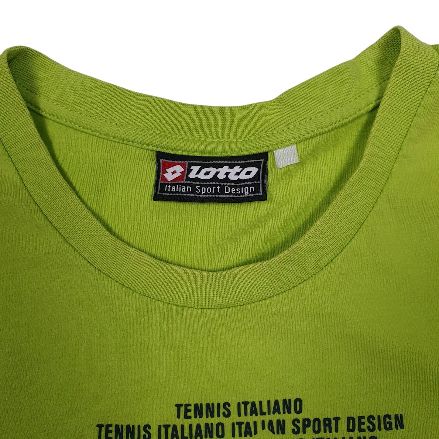 Mens Green Lotto Italian Tennis  T Shirt