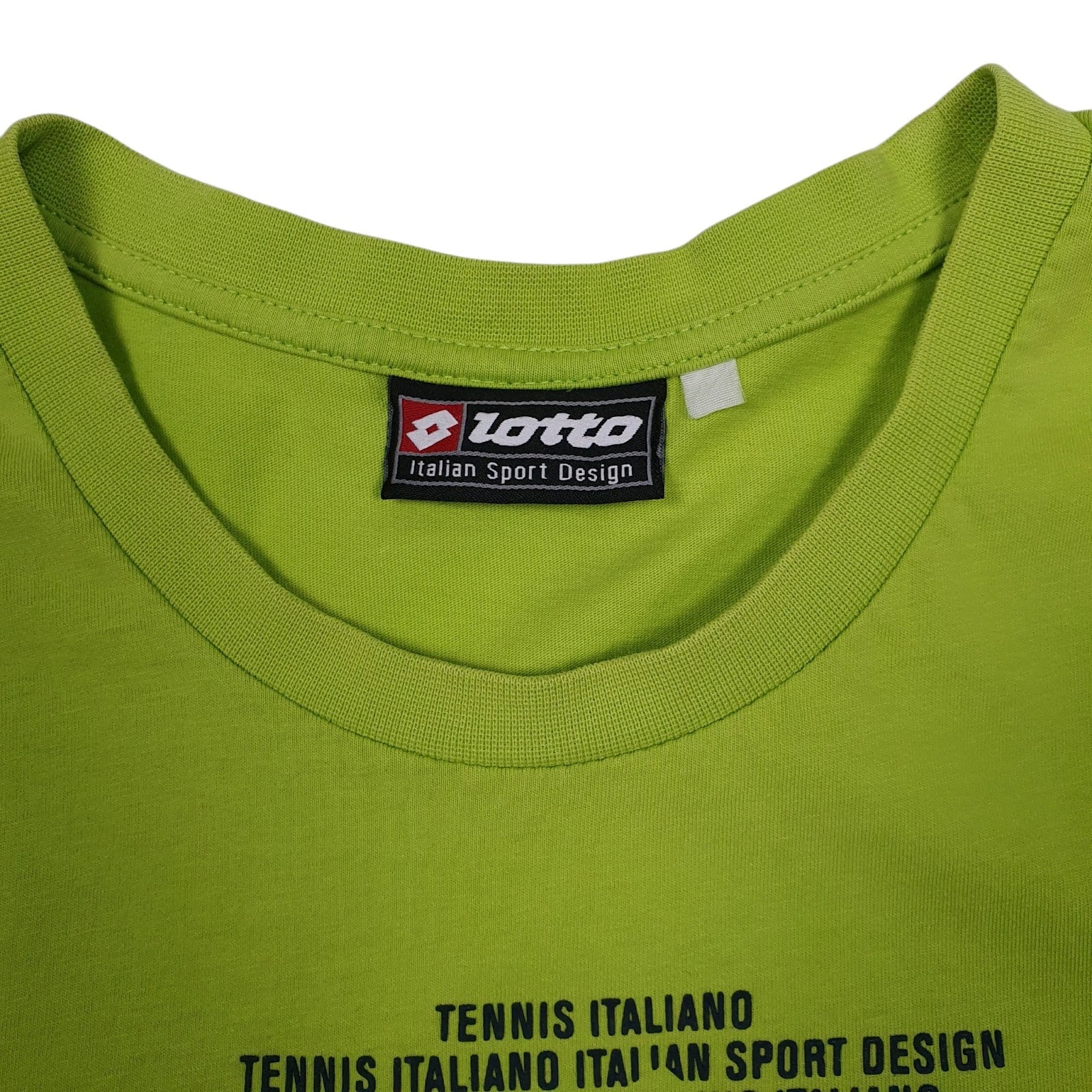 Mens Green Lotto Italian Tennis  T Shirt