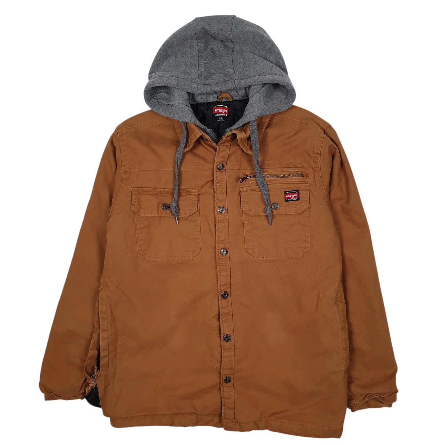 Mens Tan Wrangler Bomber Chore Hoodie  Coat