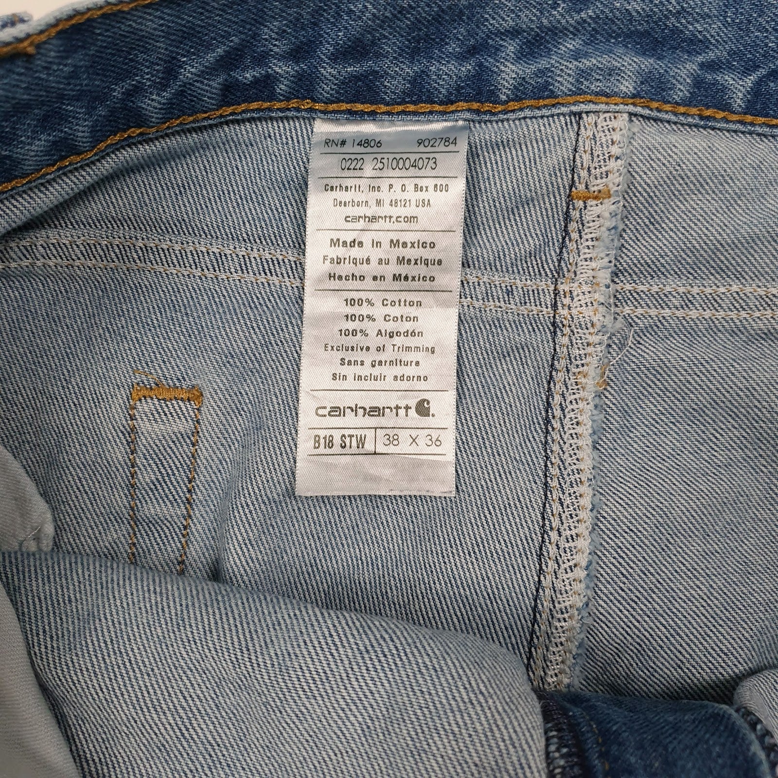 Mens Blue Carhartt   Jeans