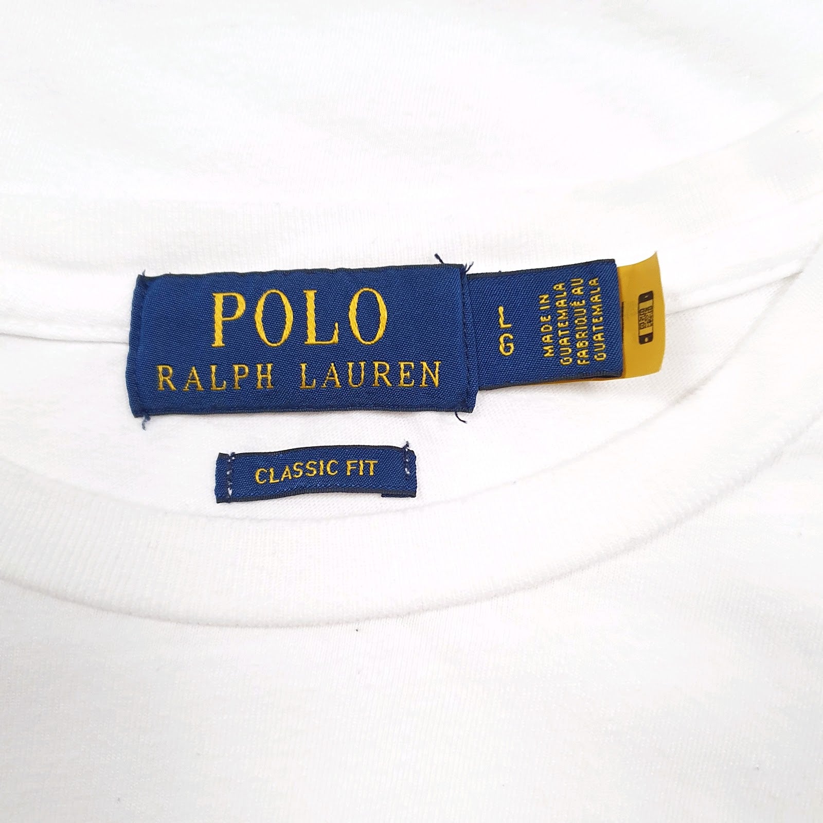 Mens White Polo Ralph Lauren Spellout  T Shirt