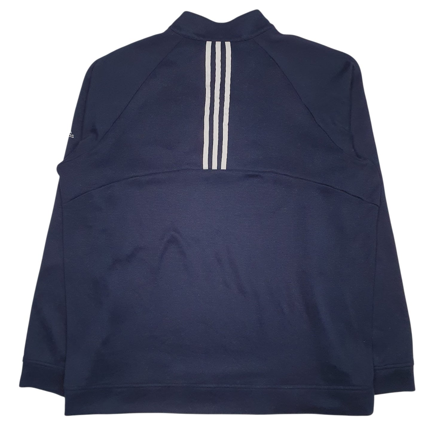 Mens Navy Adidas Active Wear Quarter Zip Jumper