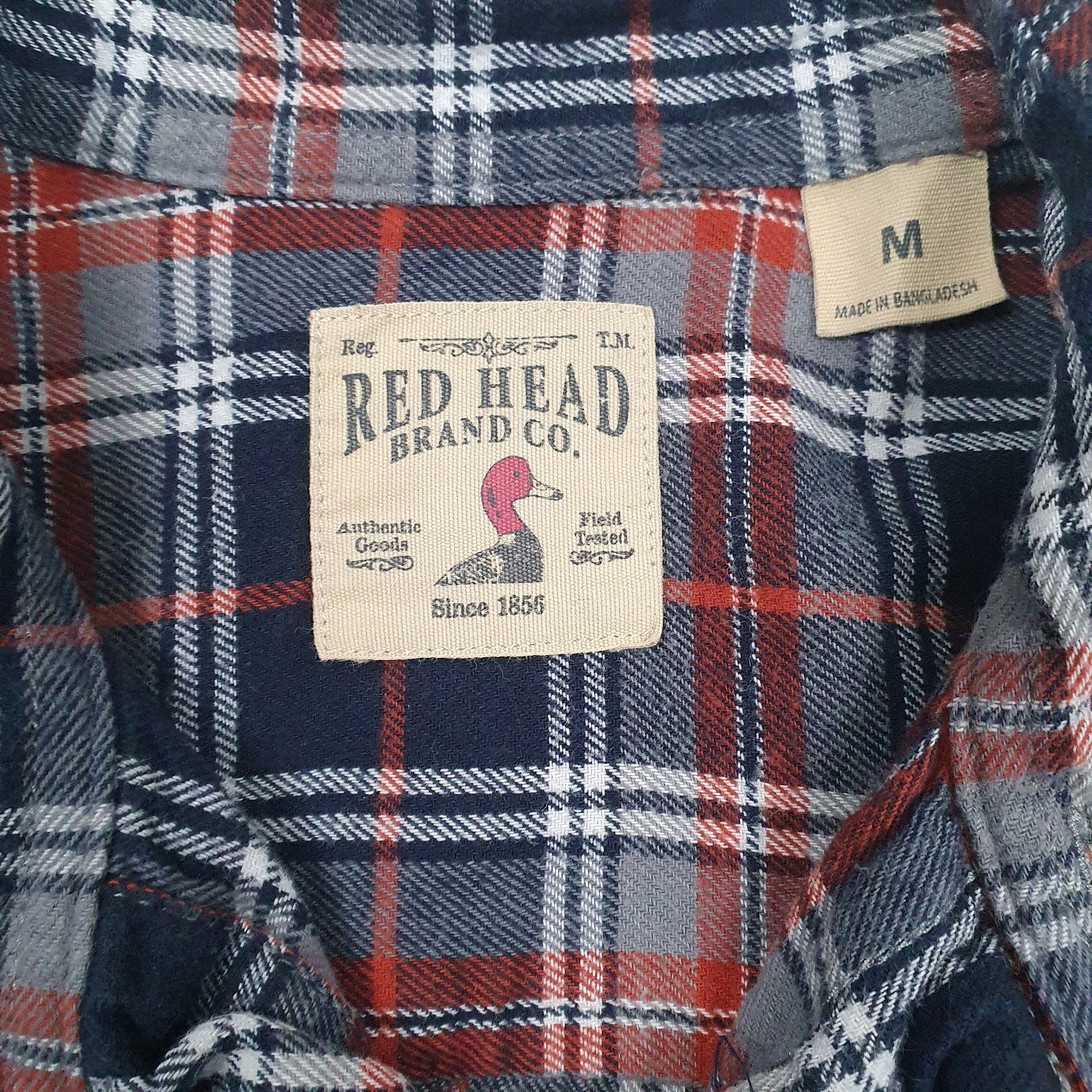 Mens Grey Red Head Flannel  Shirt