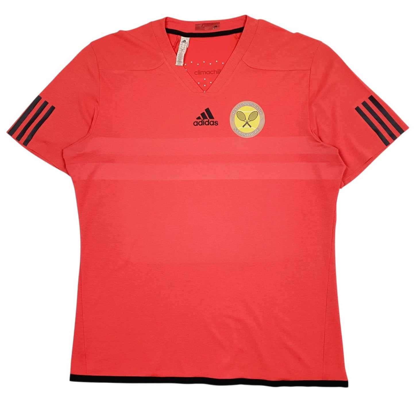 Mens Red Adidas Tennis Club Strasbourg Clima Chill Active Wear Short Sleeve T Shirt