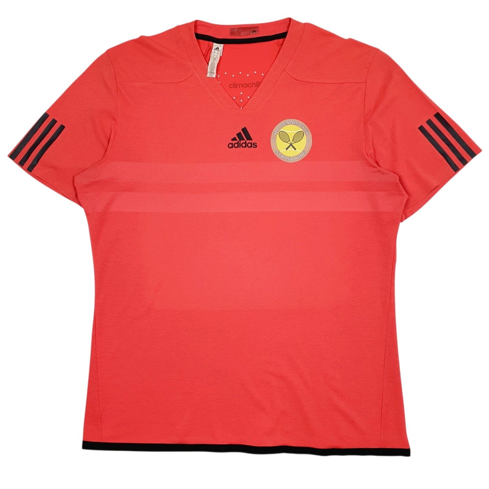 Mens Red Adidas Tennis Club Strasbourg Clima Chill Active Wear Short Sleeve T Shirt