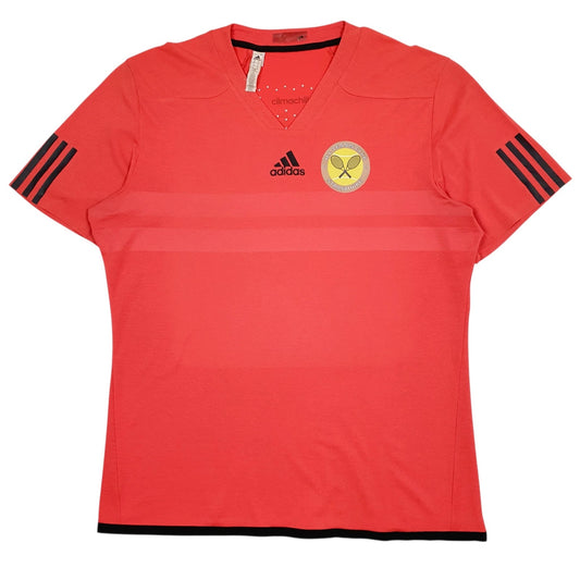 Mens Red Adidas Tennis Club Strasbourg Clima Chill Active Wear Short Sleeve T Shirt