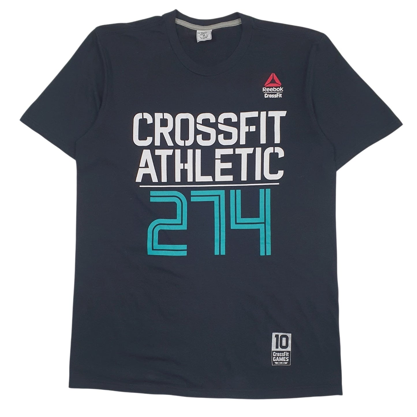 Mens Black Reebok Crossfit Short Sleeve T Shirt