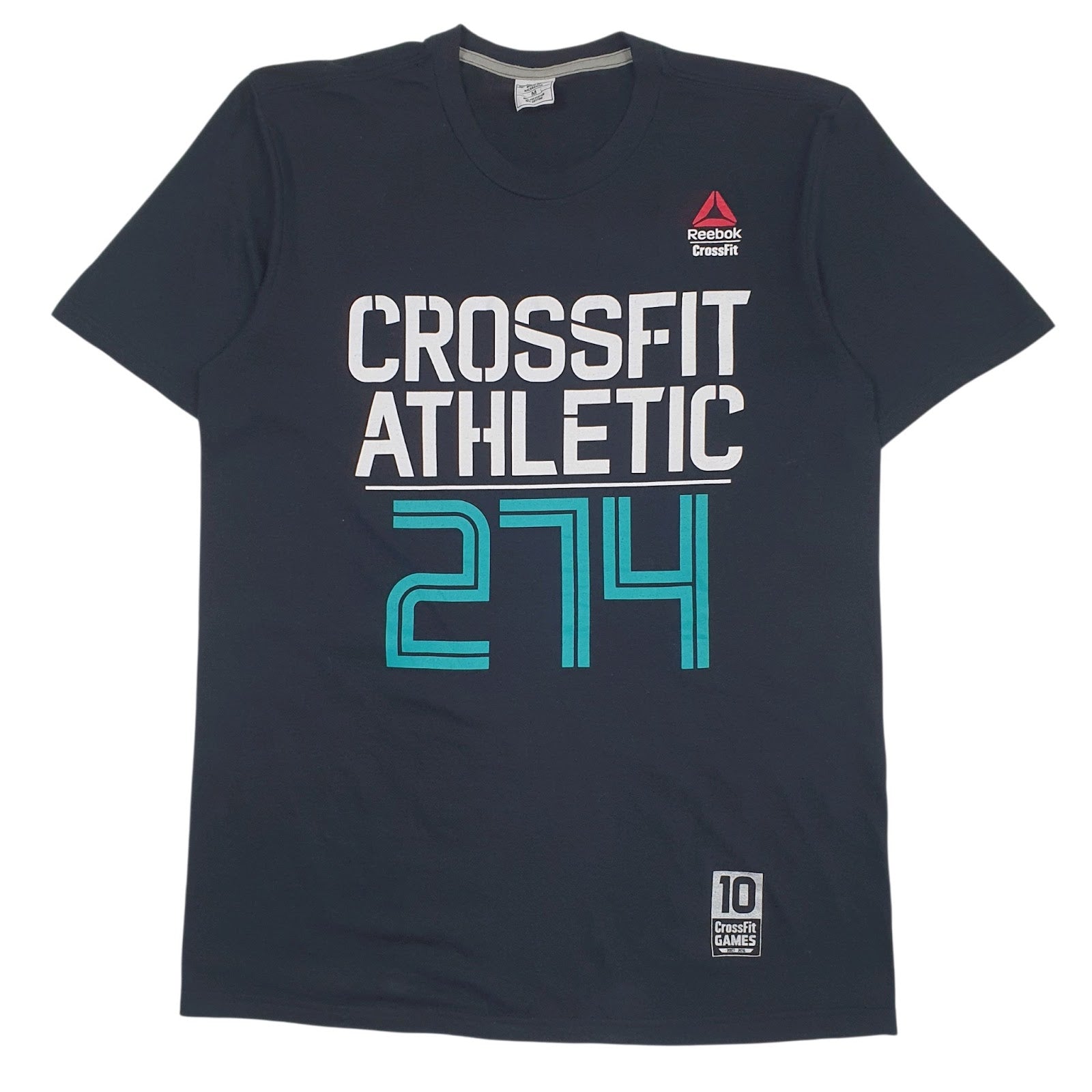 Mens Black Reebok Crossfit Short Sleeve T Shirt