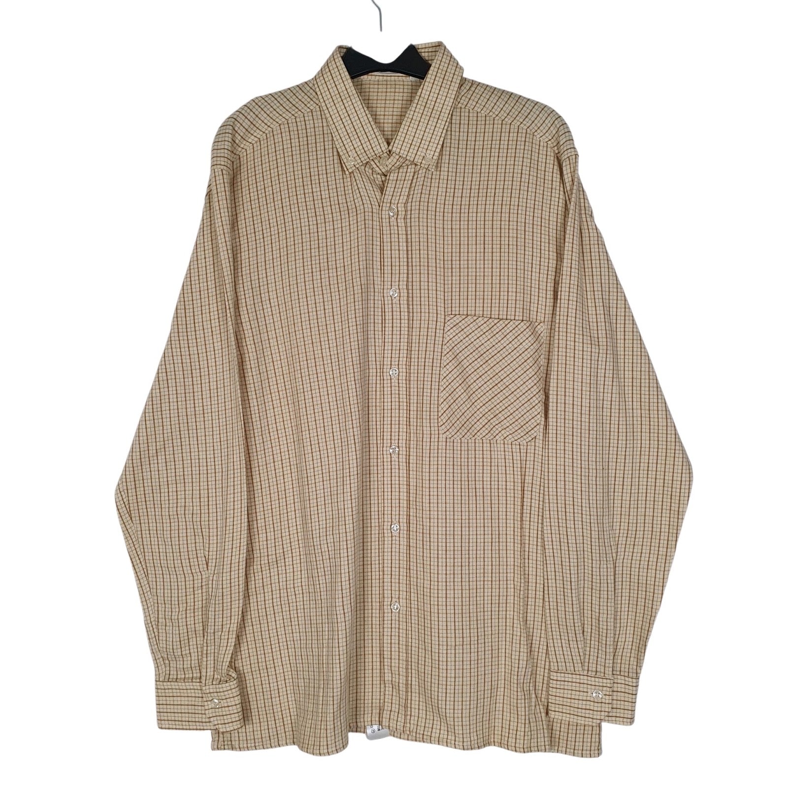 Mens Beige Ursel  Long Sleeve Shirt