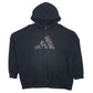 Womens Black Adidas Baggy Hoodie Jumper