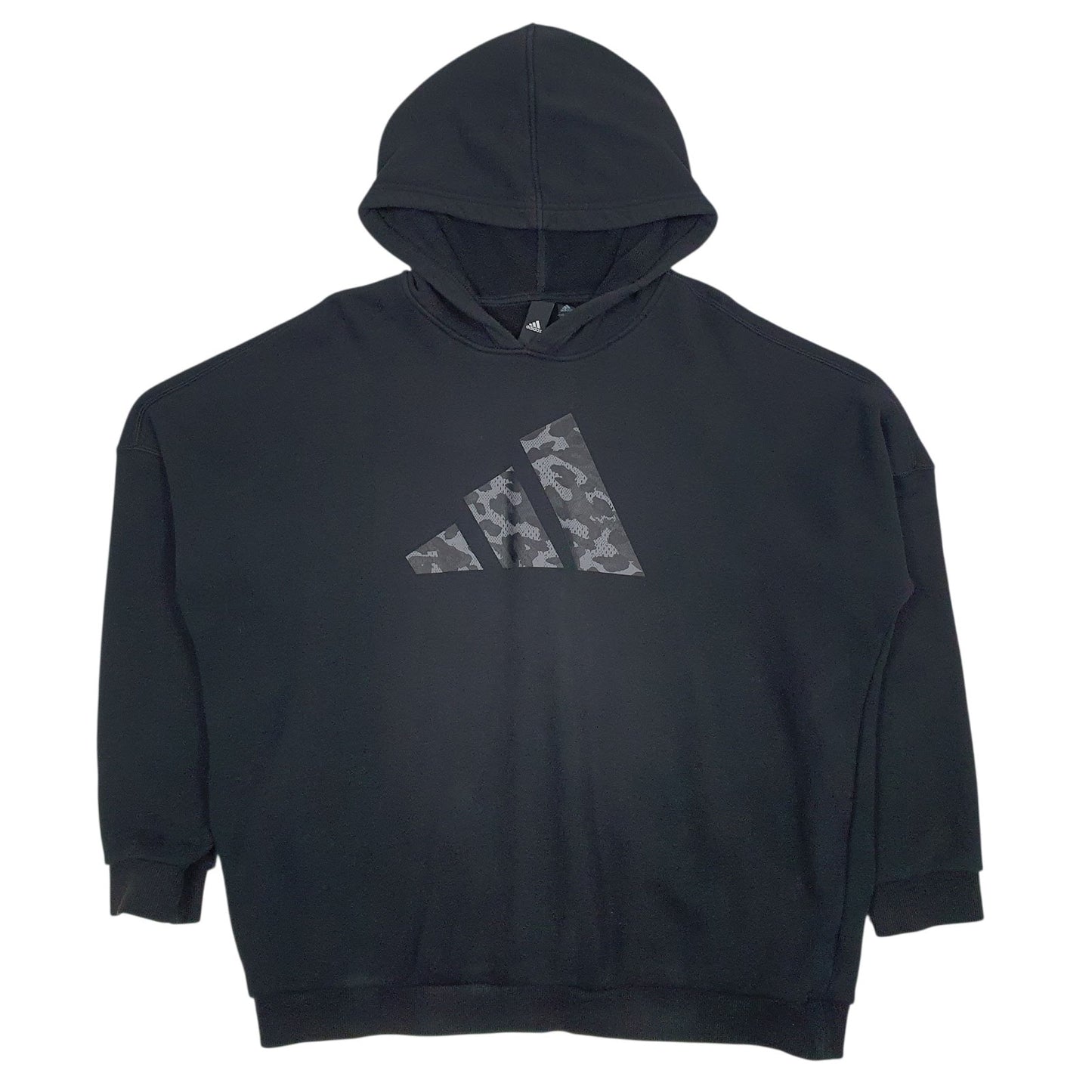 Womens Black Adidas Baggy Hoodie Jumper