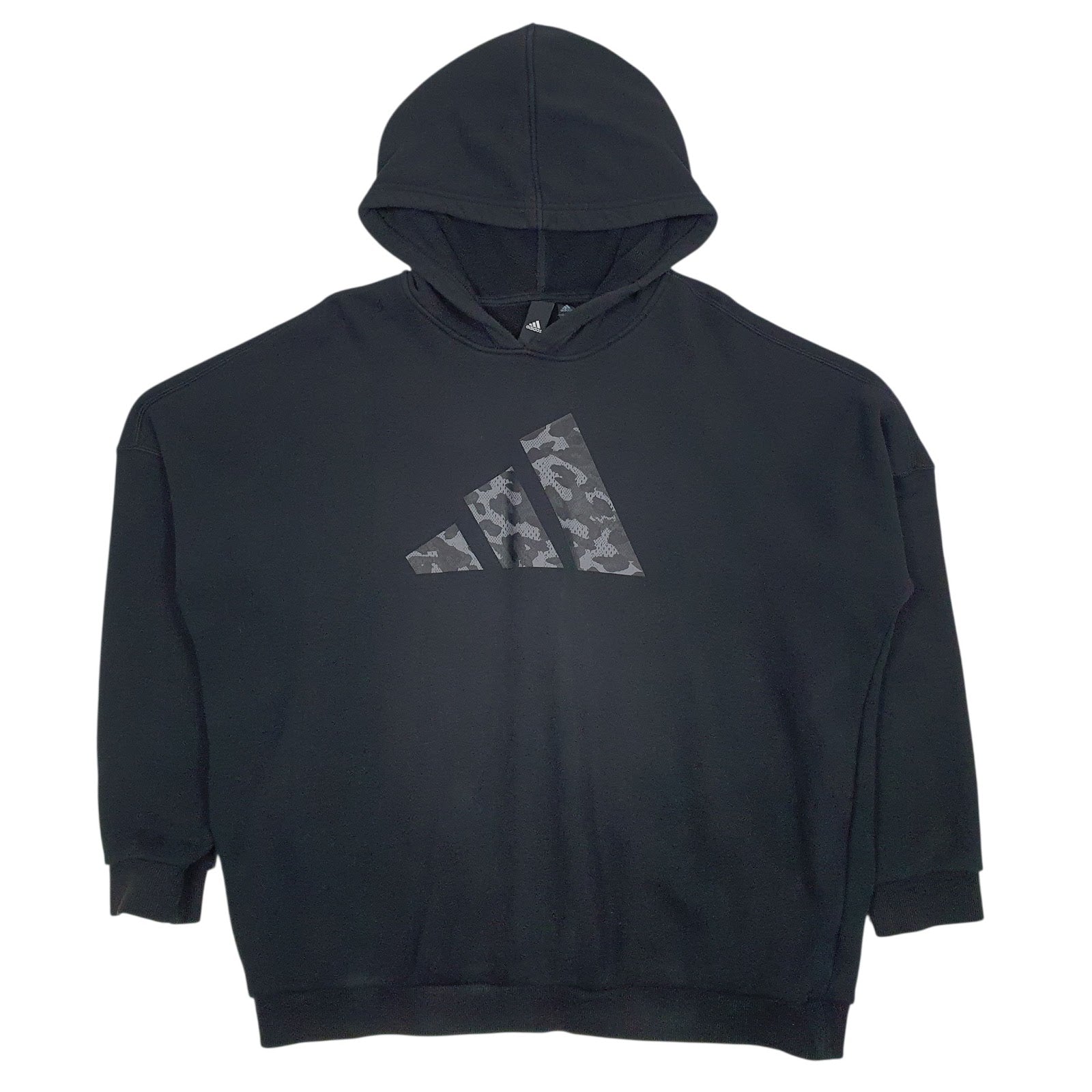 Womens Black Adidas Baggy Hoodie Jumper