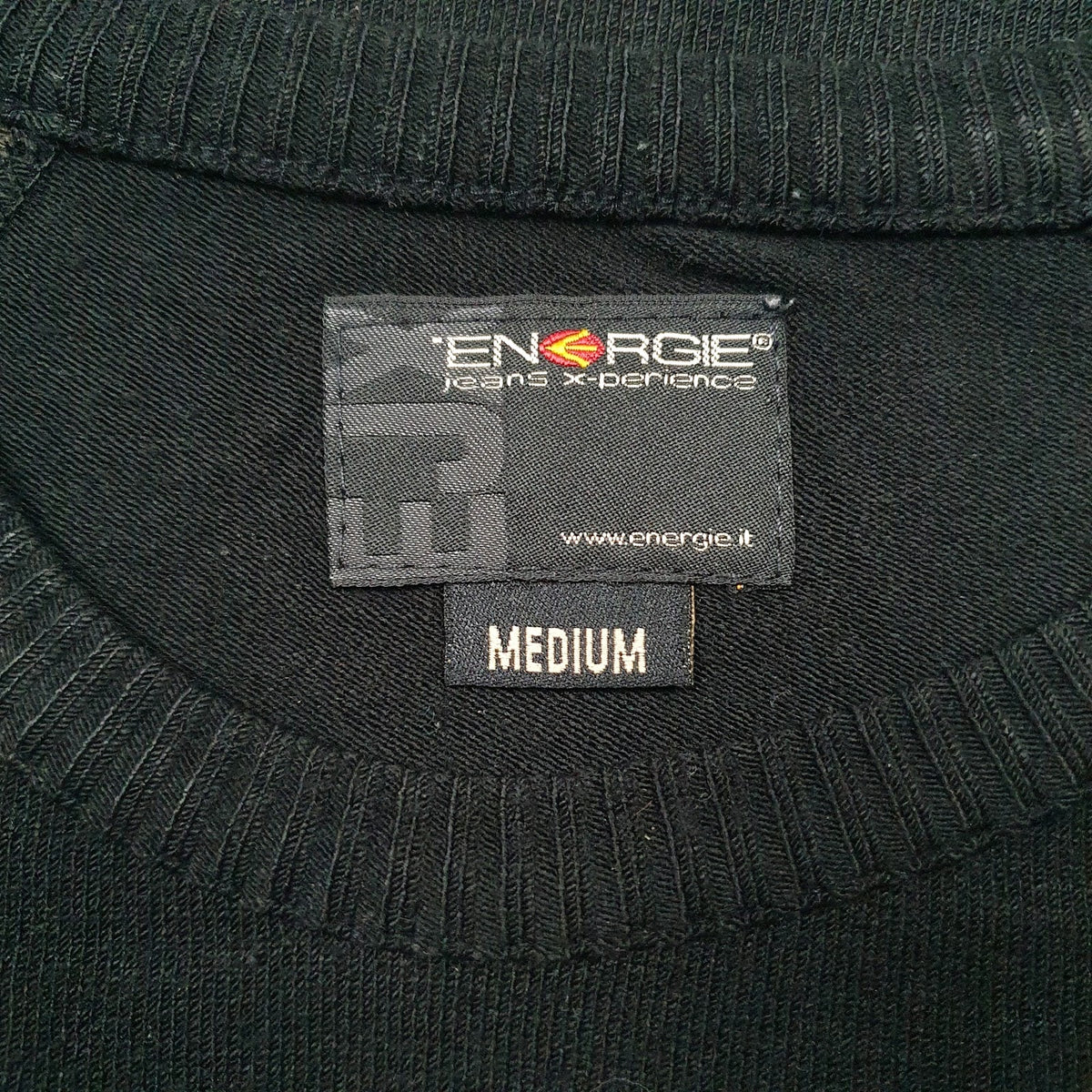 Mens Black Energie  Crewneck Jumper