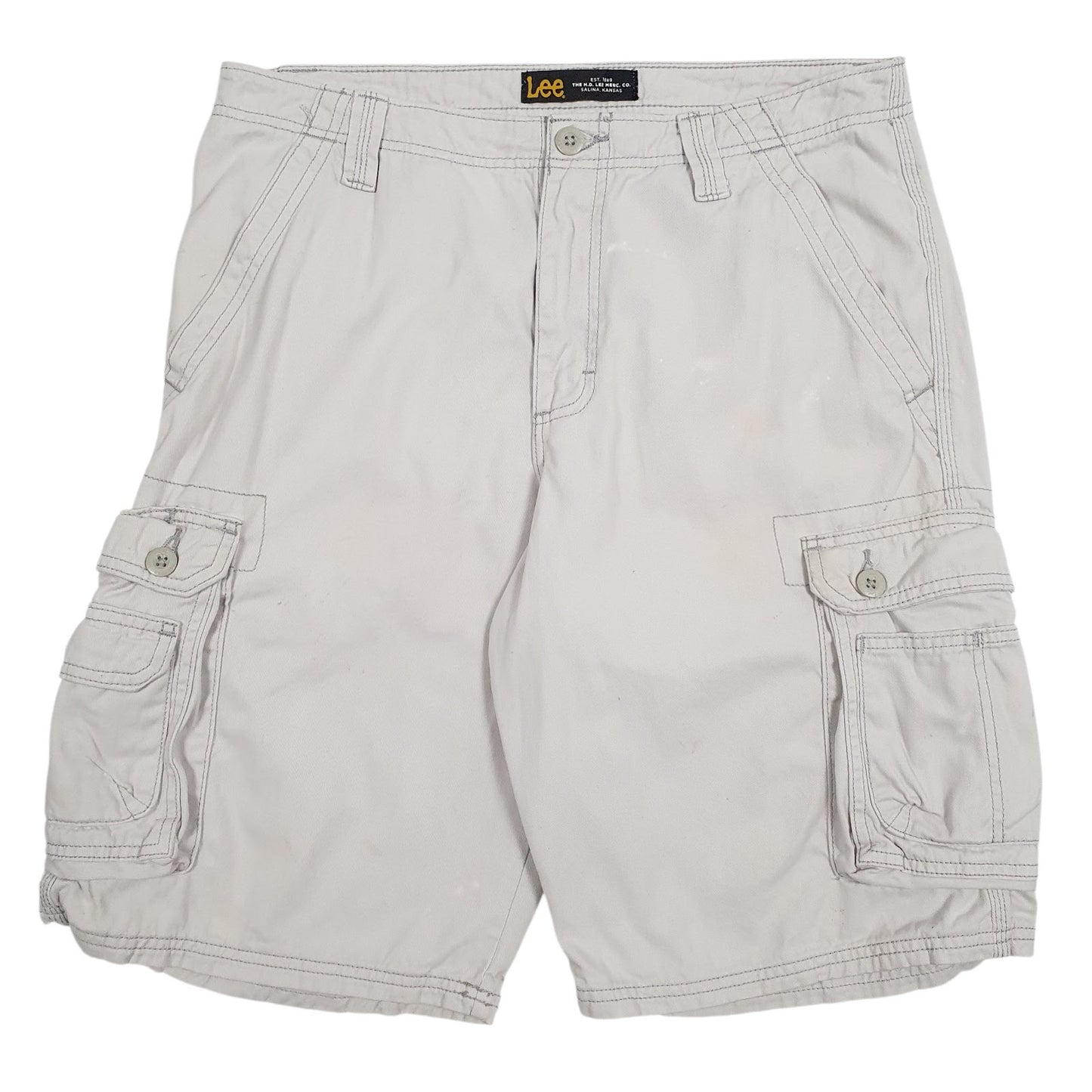 Mens Grey Lee  Cargo Shorts