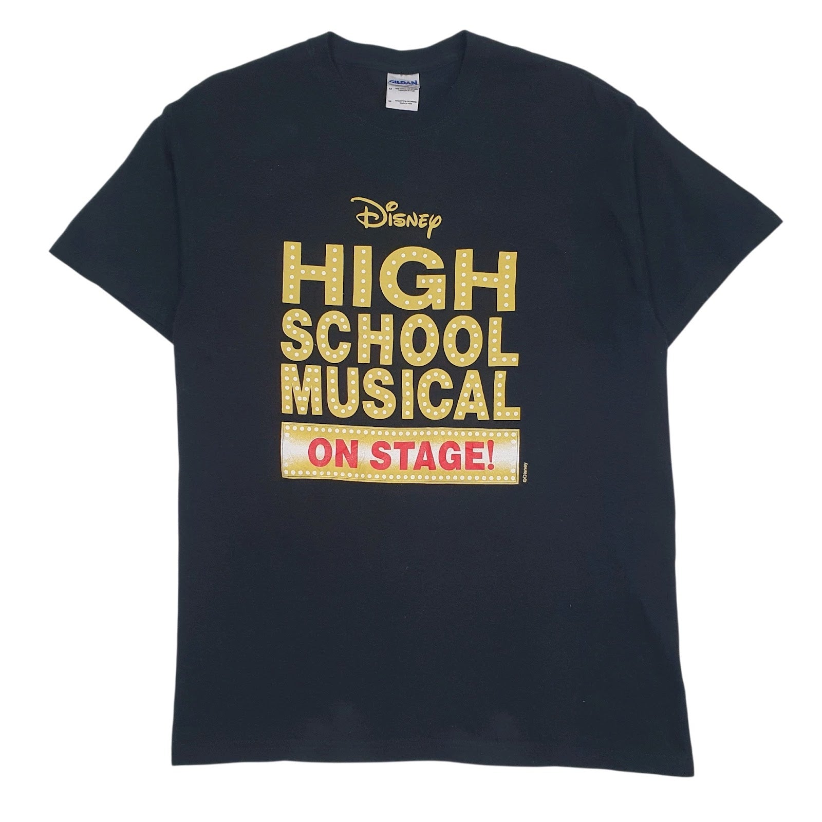 Mens Black Gildan Disney Short Sleeve T Shirt