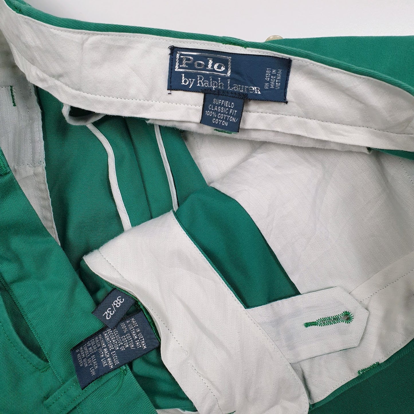 Mens Green Polo Ralph Lauren Suffield Pant Classic Fit  Trousers