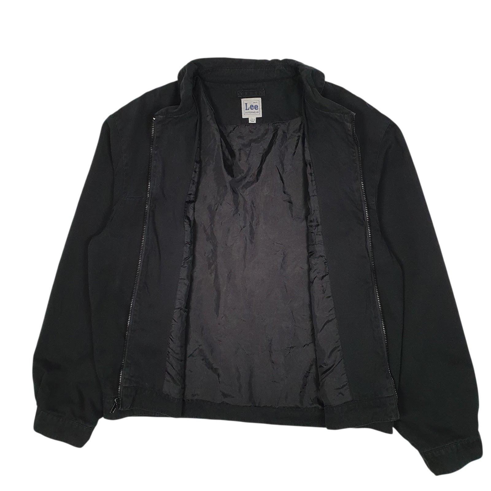 Mens Black Lee Bomber Windbreaker  Coat