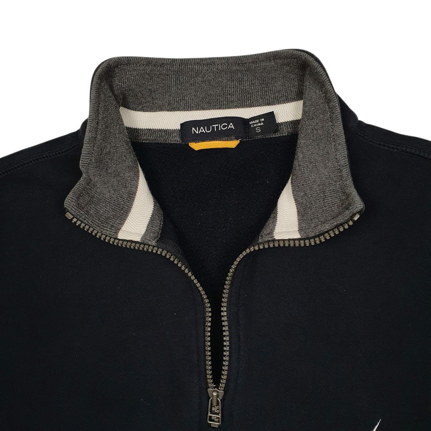Mens Navy Nautica  Quarter Zip Jumper