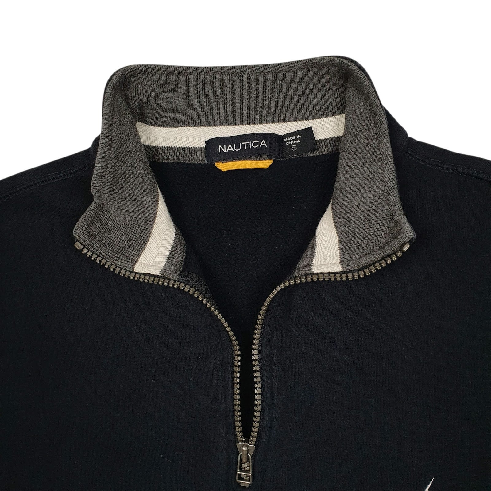 Mens Navy Nautica  Quarter Zip Jumper