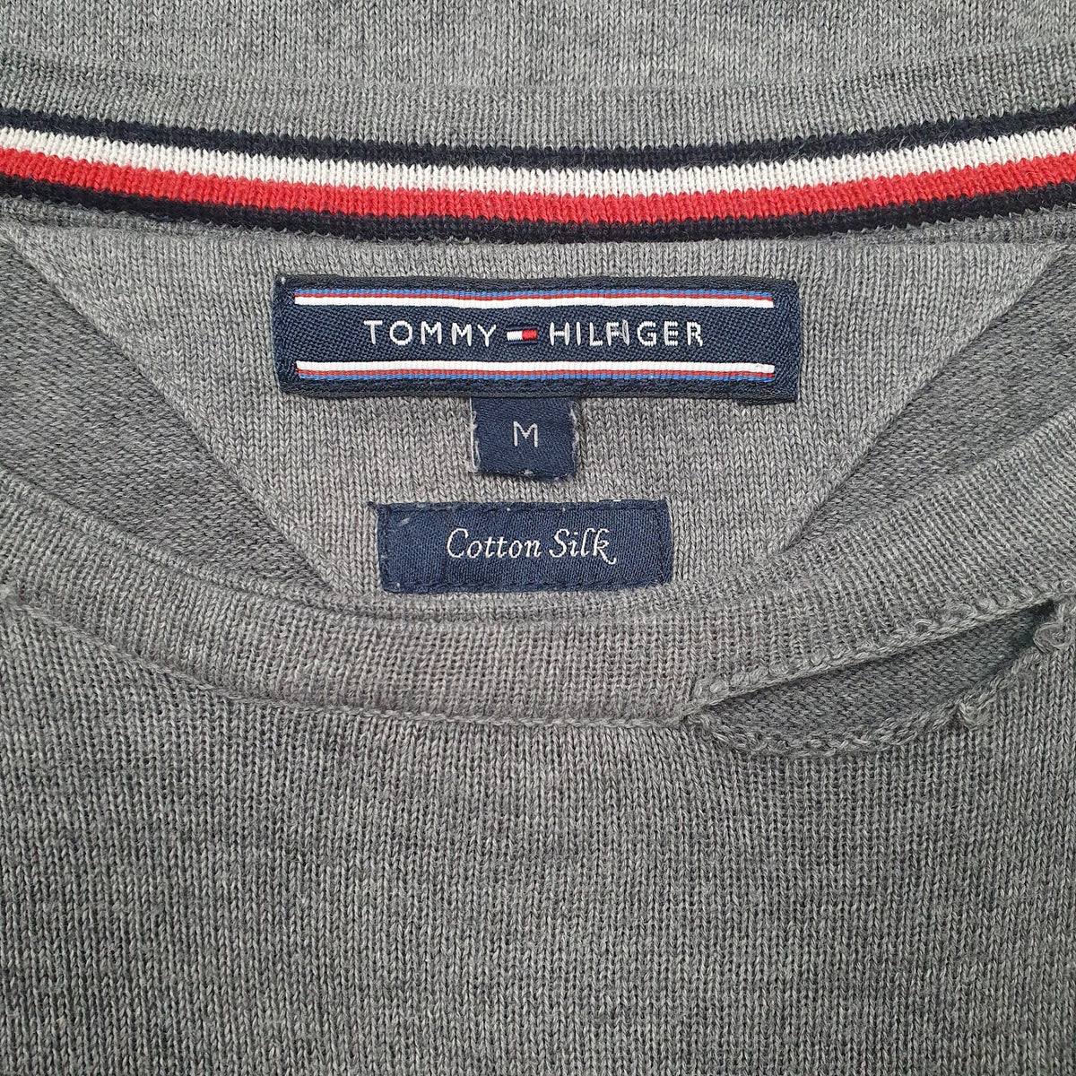 Mens Grey Tommy Hilfiger  Crewneck Jumper