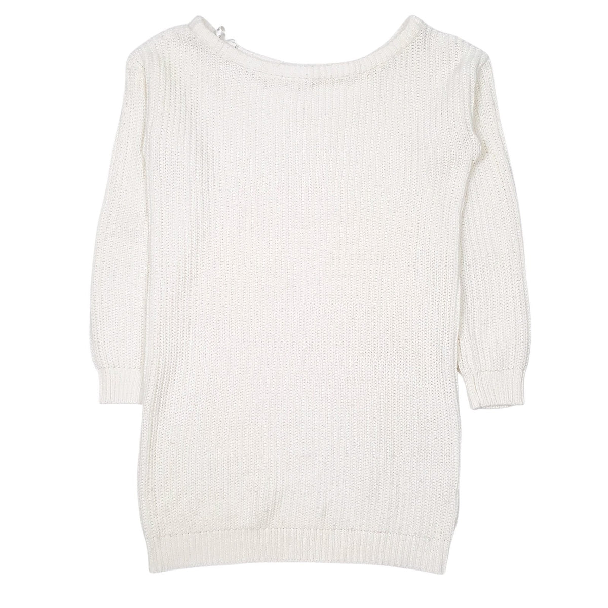 Womens Cream Misguided Longline Crewneck Jumper