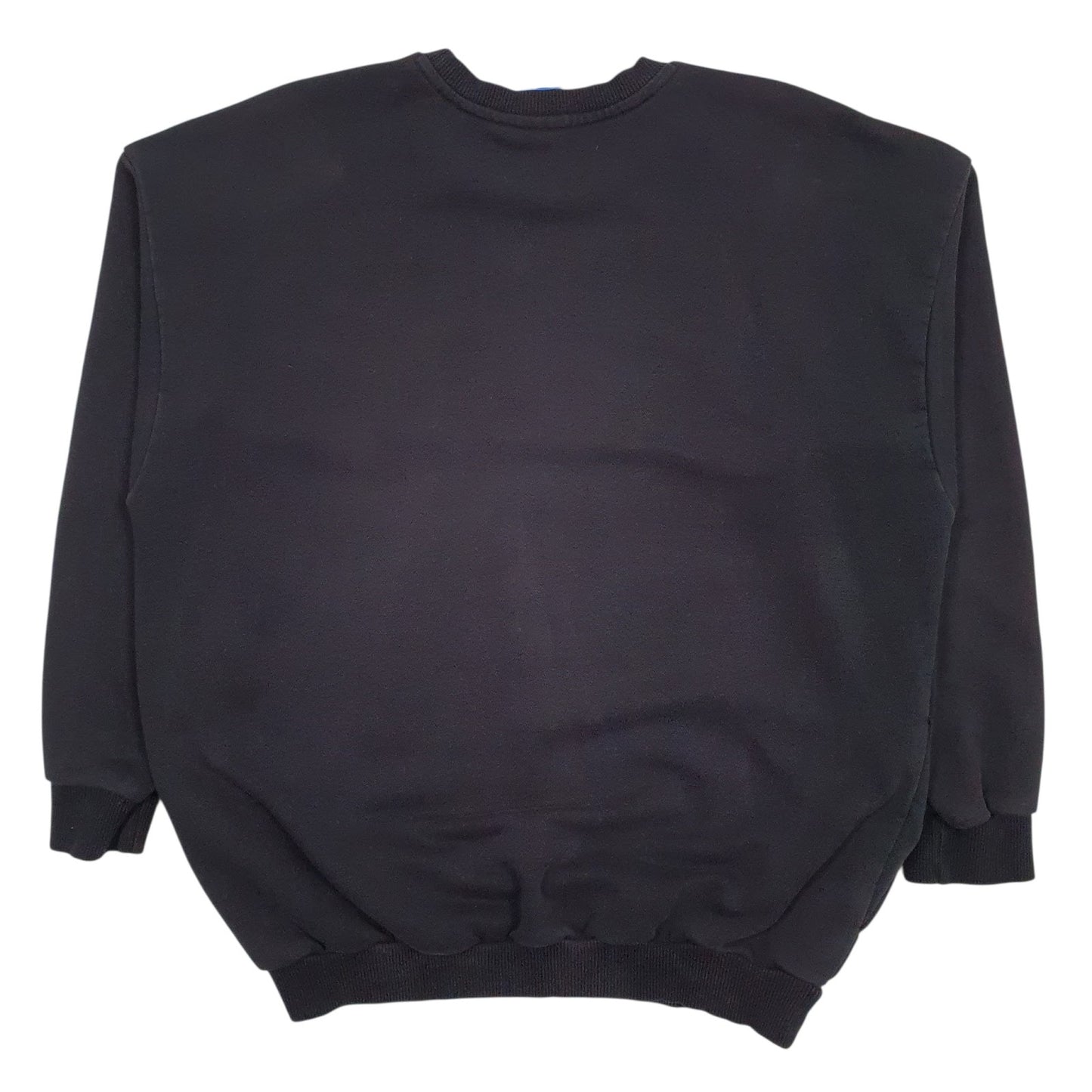 Womens Black Adidas Spellout Crewneck Jumper
