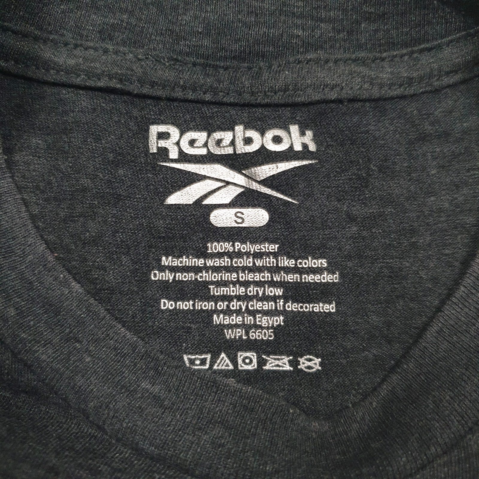 Mens Grey Reebok Spellout  T Shirt
