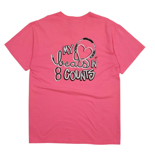 Mens Pink Gildan Beats Music  T Shirt