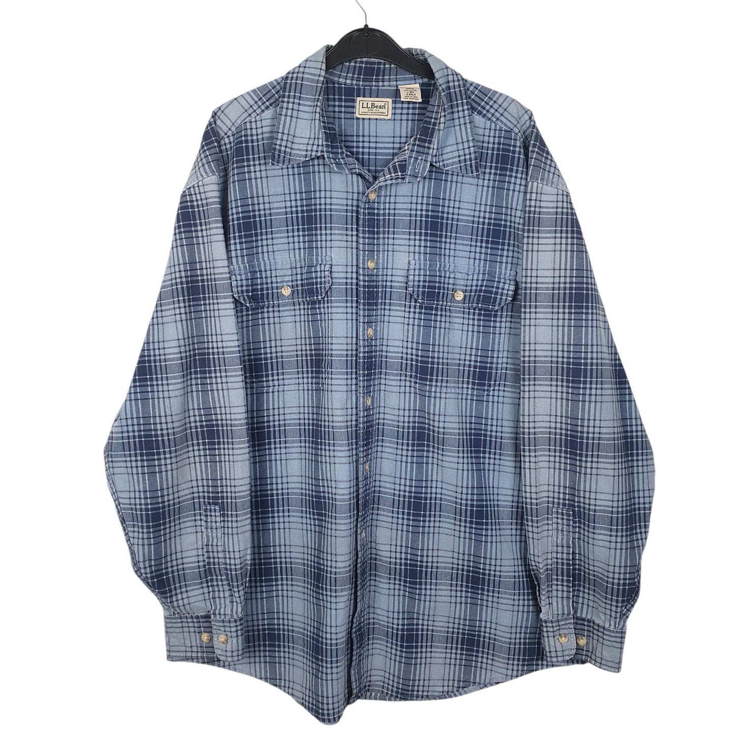 Mens Blue L.L.Bean  Long Sleeve Shirt