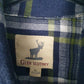 Mens Navy Glen Scotney Flannel  Coat